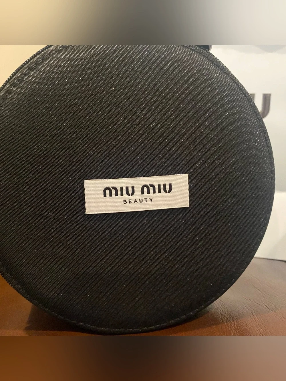 Miu Miu Beauty Large Vanity Case, Gift bag. Empty mini dabber included. Luxe